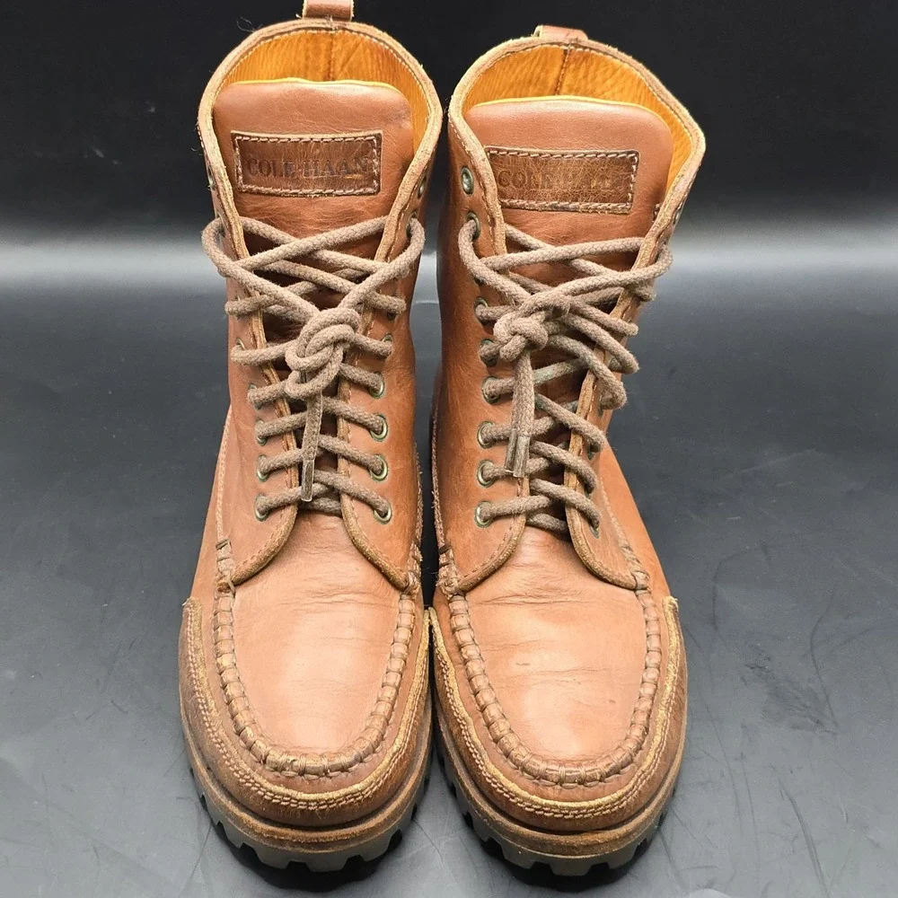 Vtg COLE HAAN Country Brown Leather‎  Boots F8861 / Women's Size 5.5M